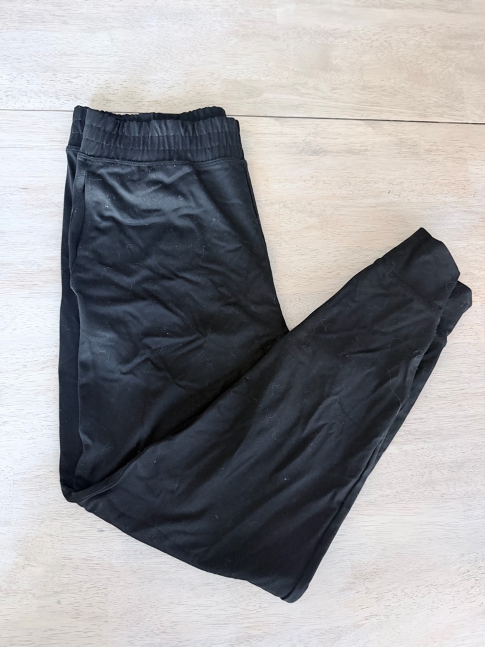 PINK Victoria's Secret Black Track Joggers with Elastic Waist
